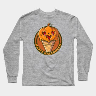 happy halloween ice cream Long Sleeve T-Shirt